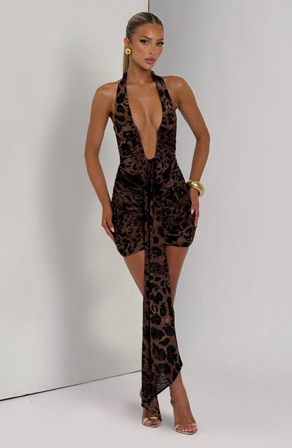 Rosetta Mini Dress - Leopard Print